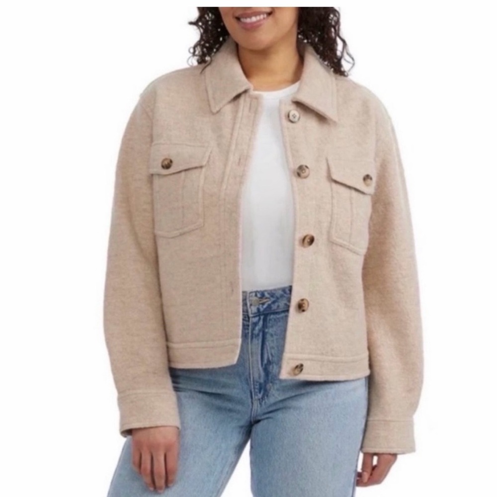 Women's Beige Hunter Wool Jacket
